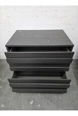 Gray 2 Drawer Nightstand