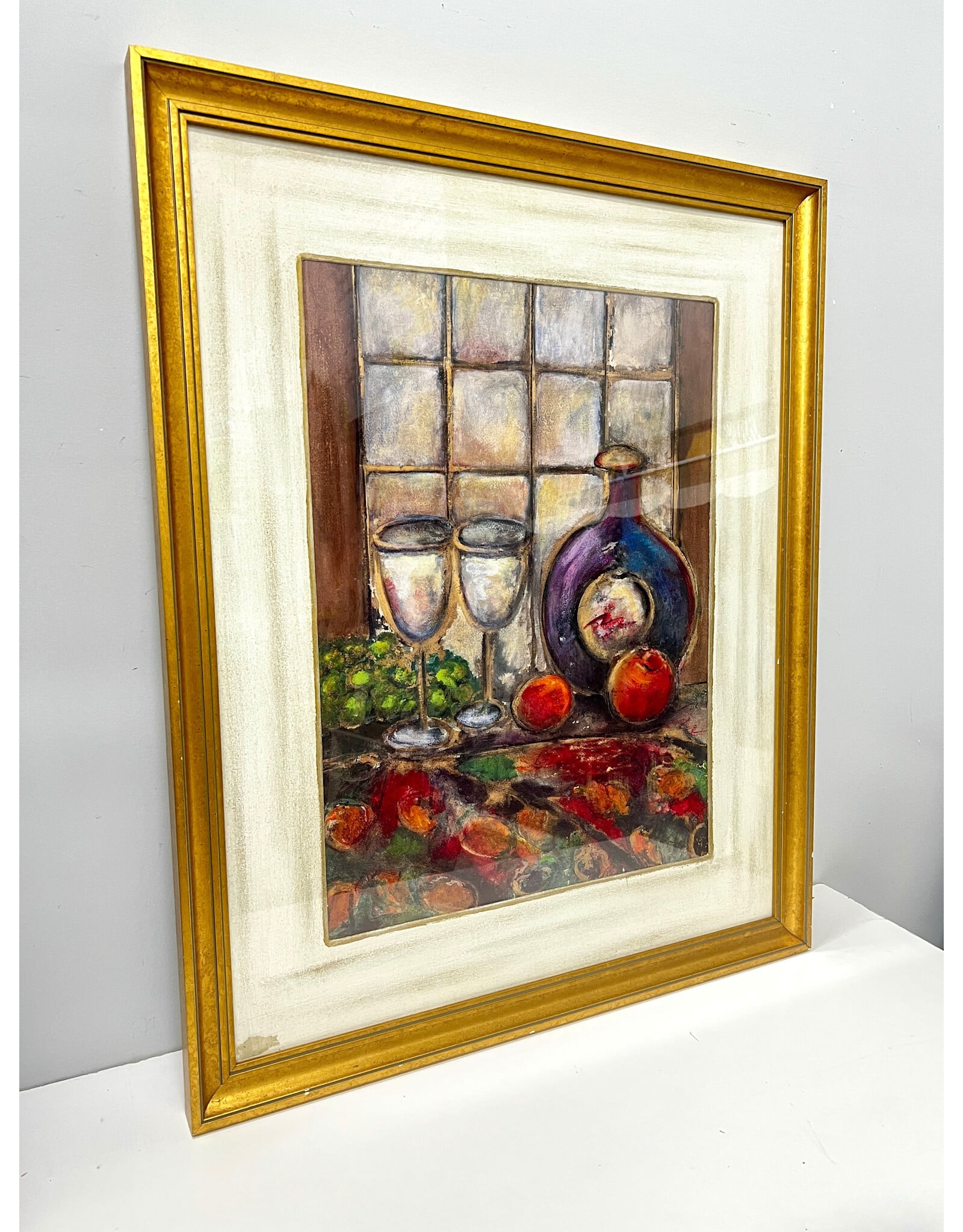 Wine & Fruits, framed print