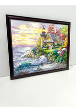 Guardian of the Sea, framed vintage paint by numbers