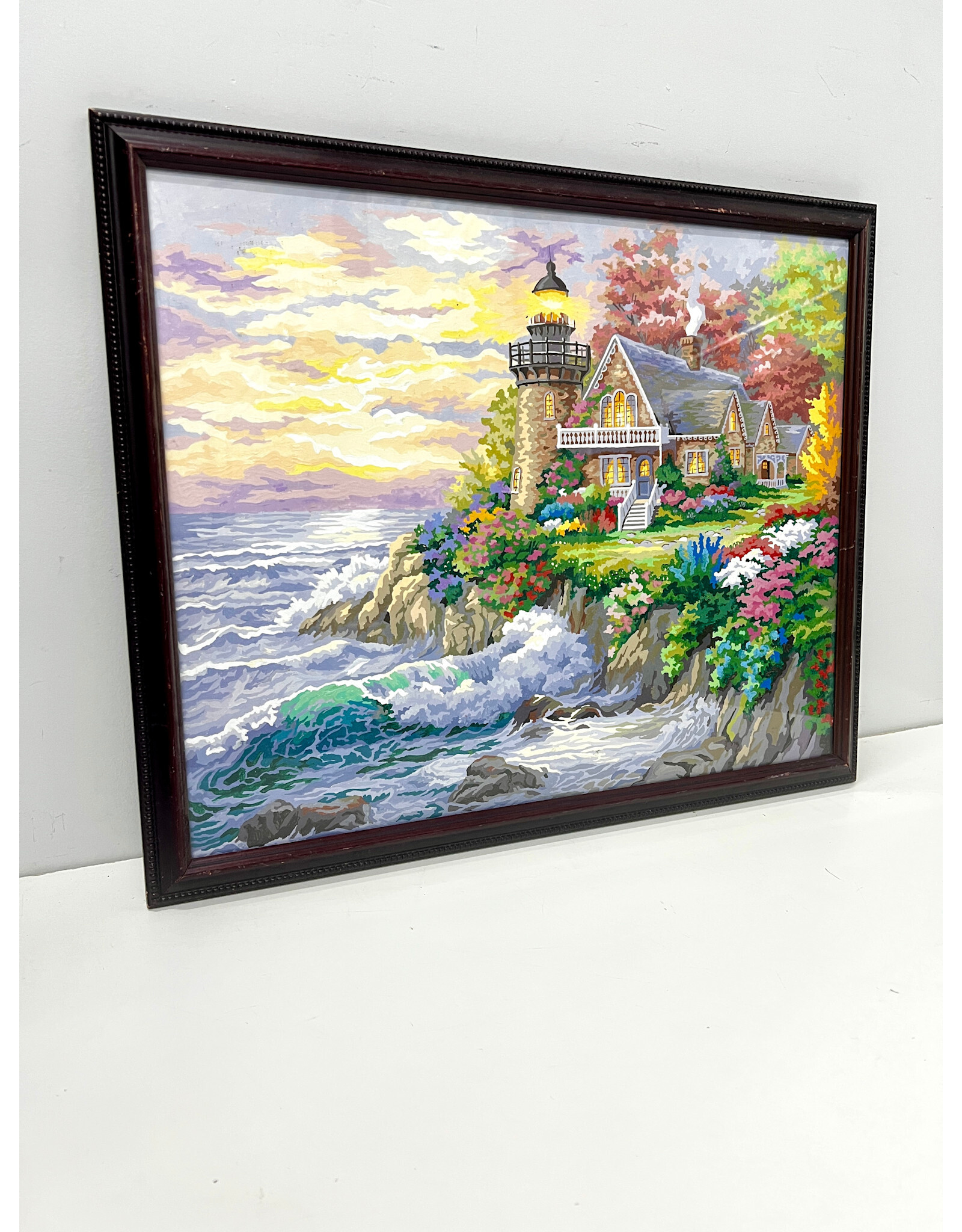 Guardian of the Sea, framed vintage paint by numbers