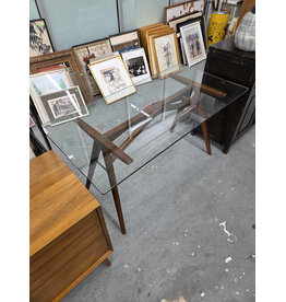 West Elm Jensen Glass Top Dining Table