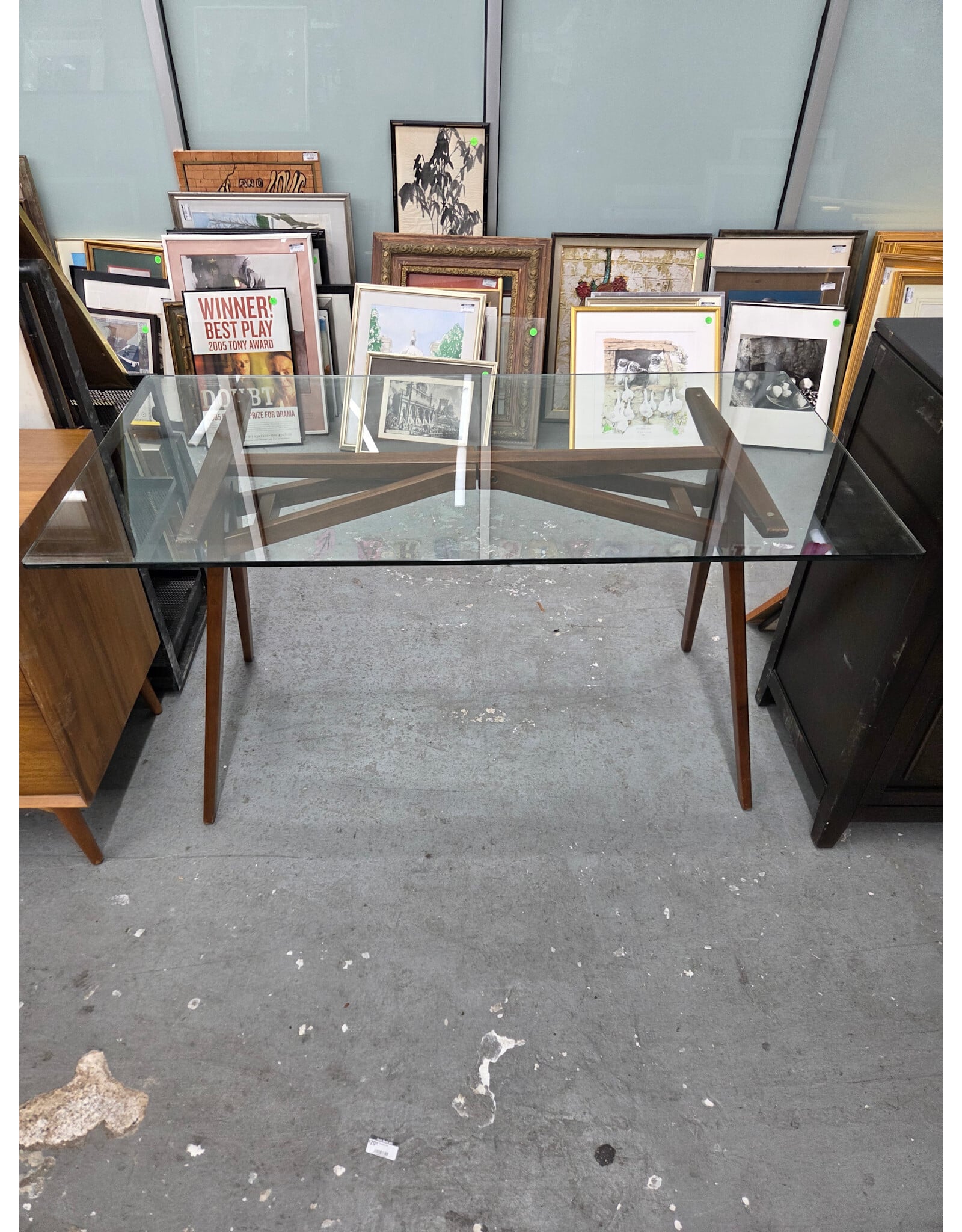 West Elm Jensen Glass Top Dining Table