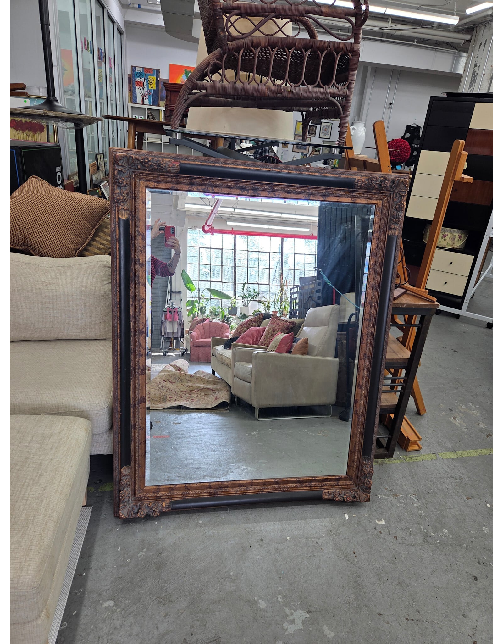Large Ornate Frame Mirror