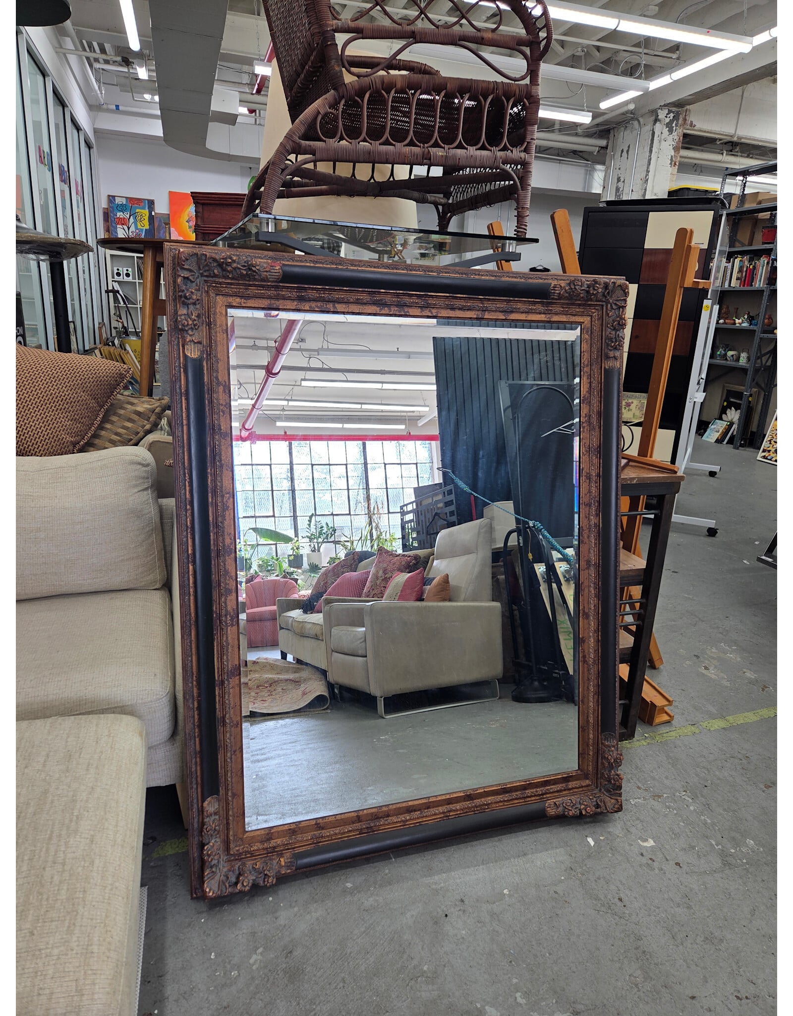 Large Ornate Frame Mirror
