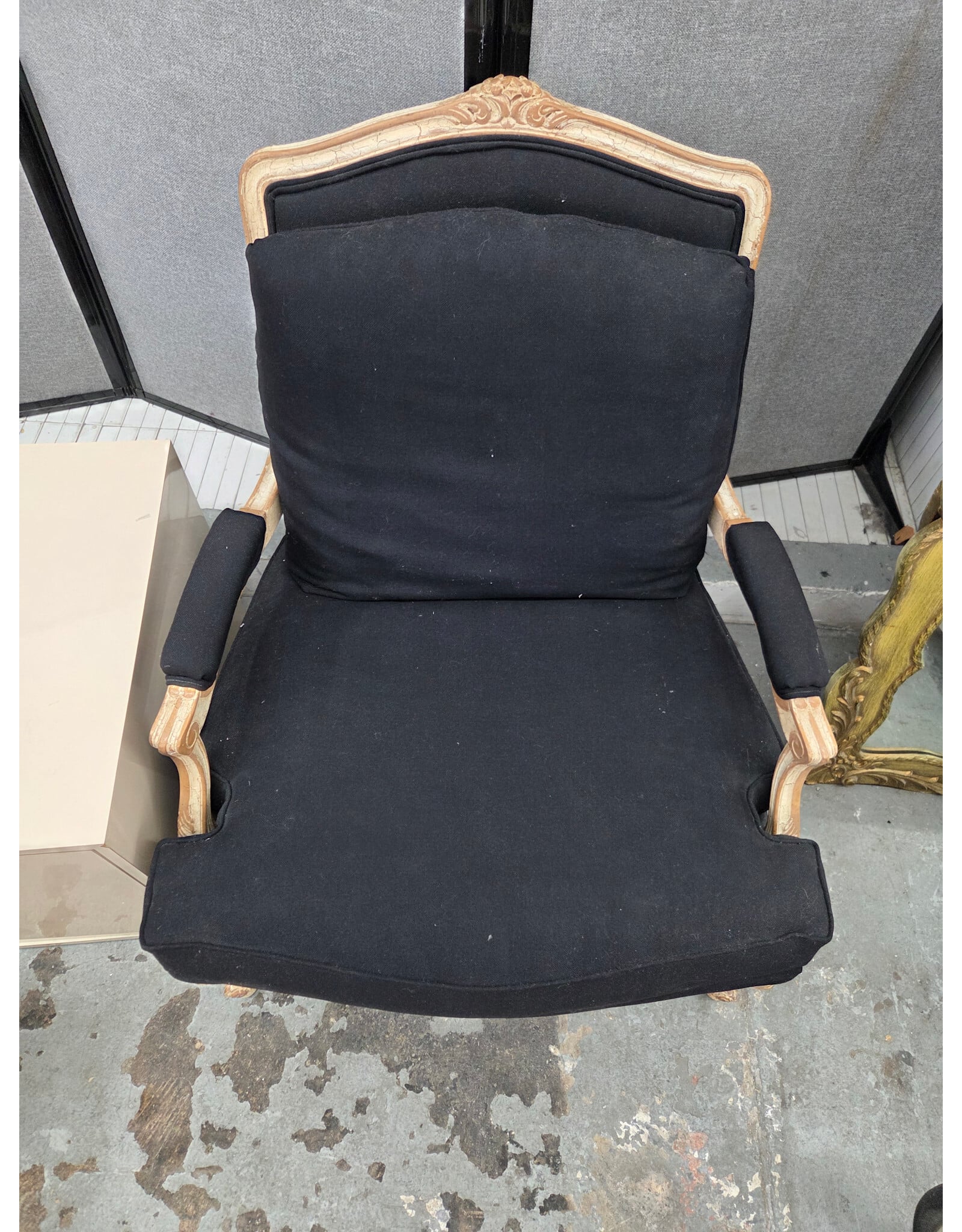 Black Victorian Style Armchair