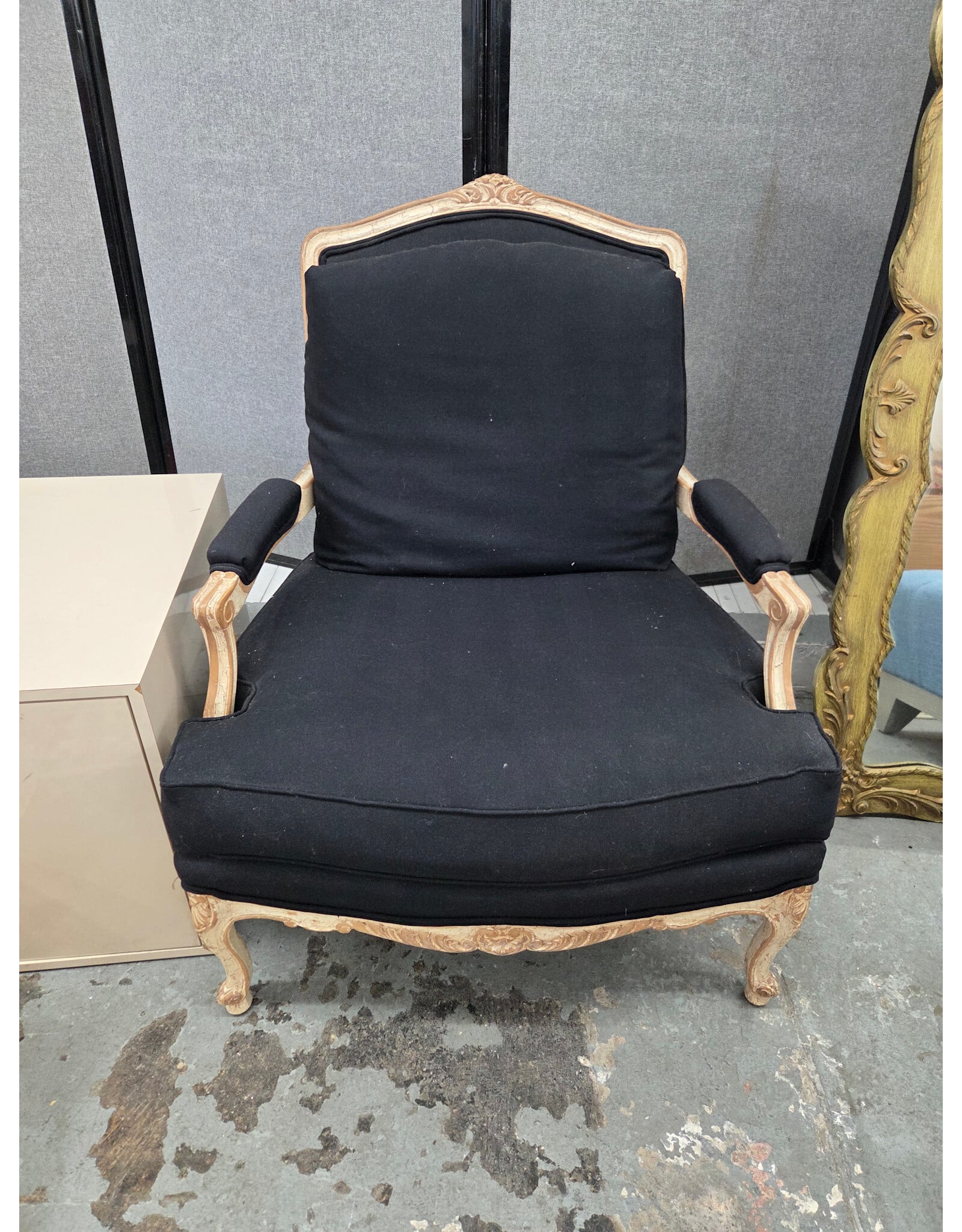 Black Victorian Style Armchair