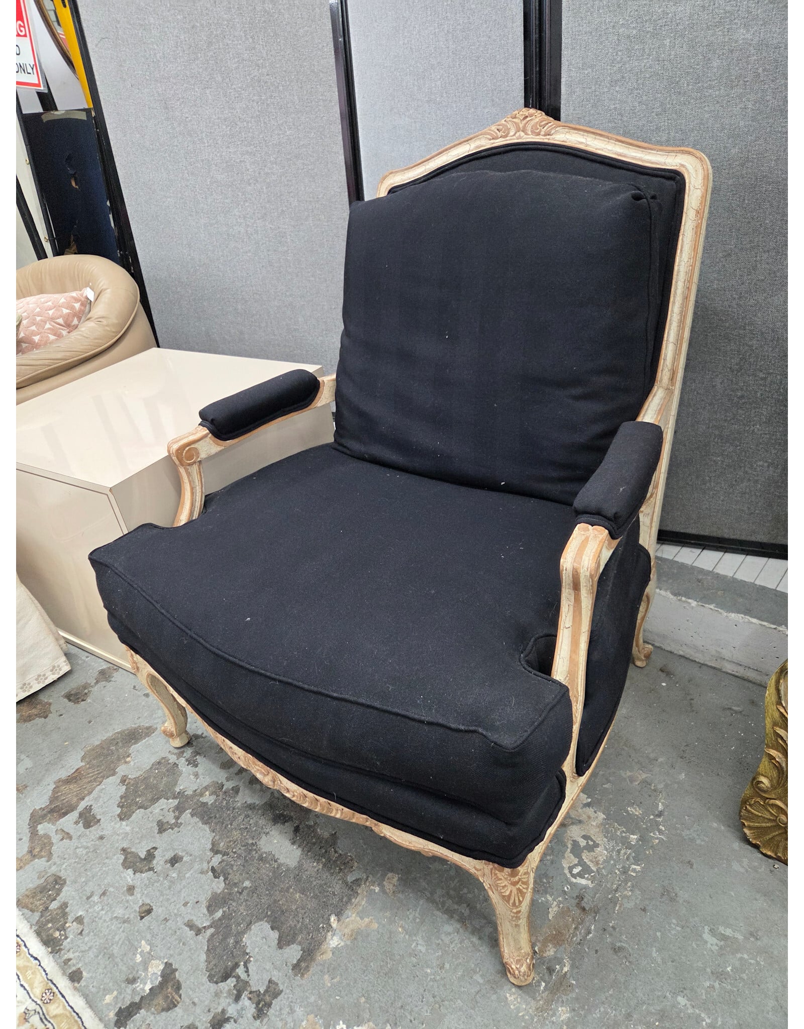 Black Victorian Style Armchair