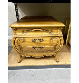 Vintage French Provincial Bombe Nightstand