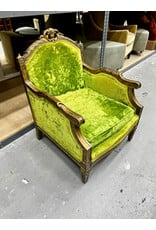 Brat Green Crushed Velvet Armchair--AS IS