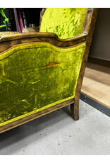 Brat Green Crushed Velvet Armchair--AS IS