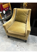Crate & Barrel Green Slope Arm Chair