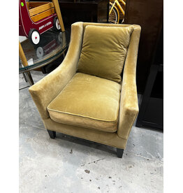 Crate & Barrel Green Slope Arm Chair