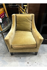 Crate & Barrel Green Slope Arm Chair