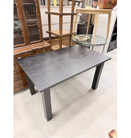 Modern Black Rectangular Wood Dining Table