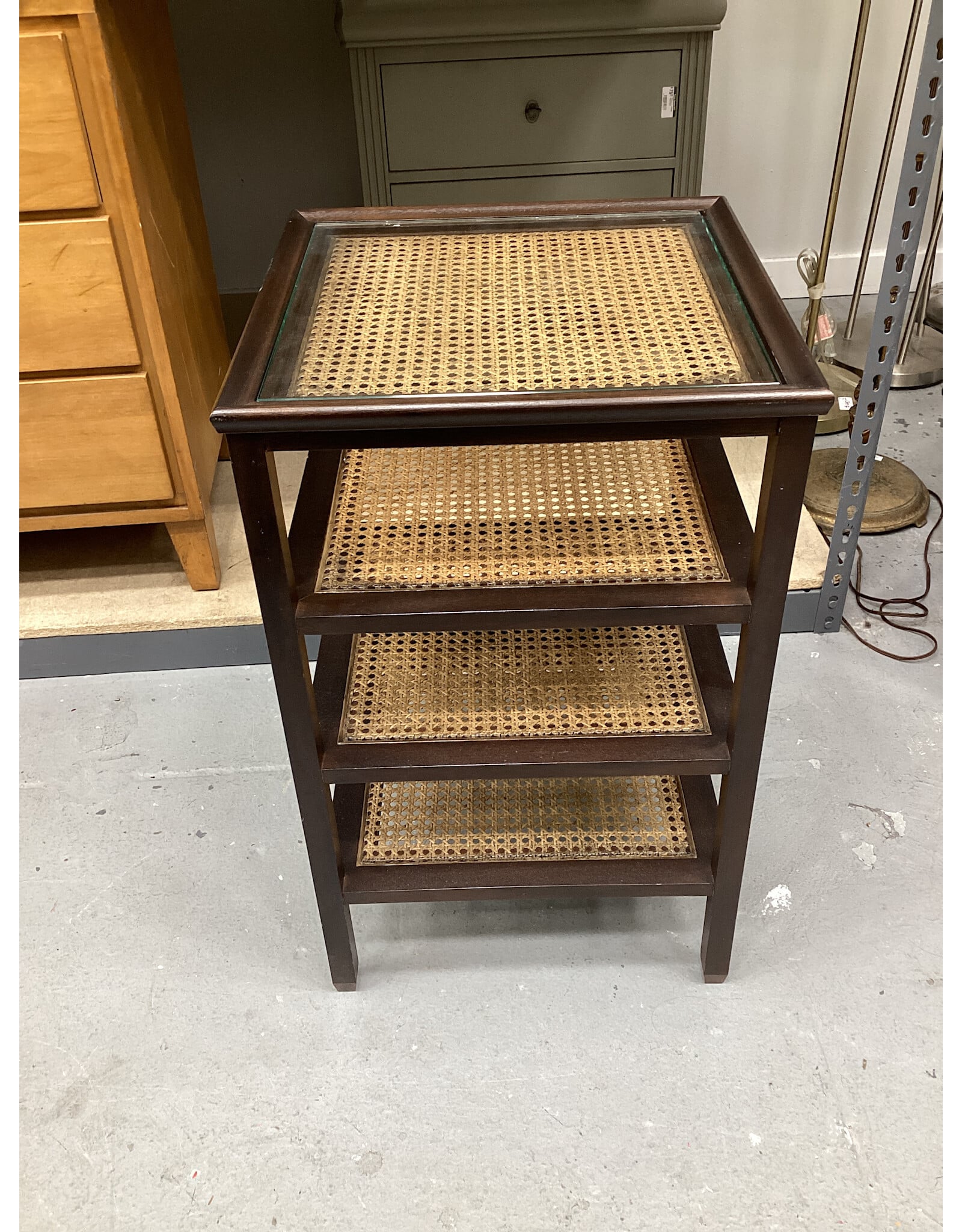 4 Tier Caned End Table