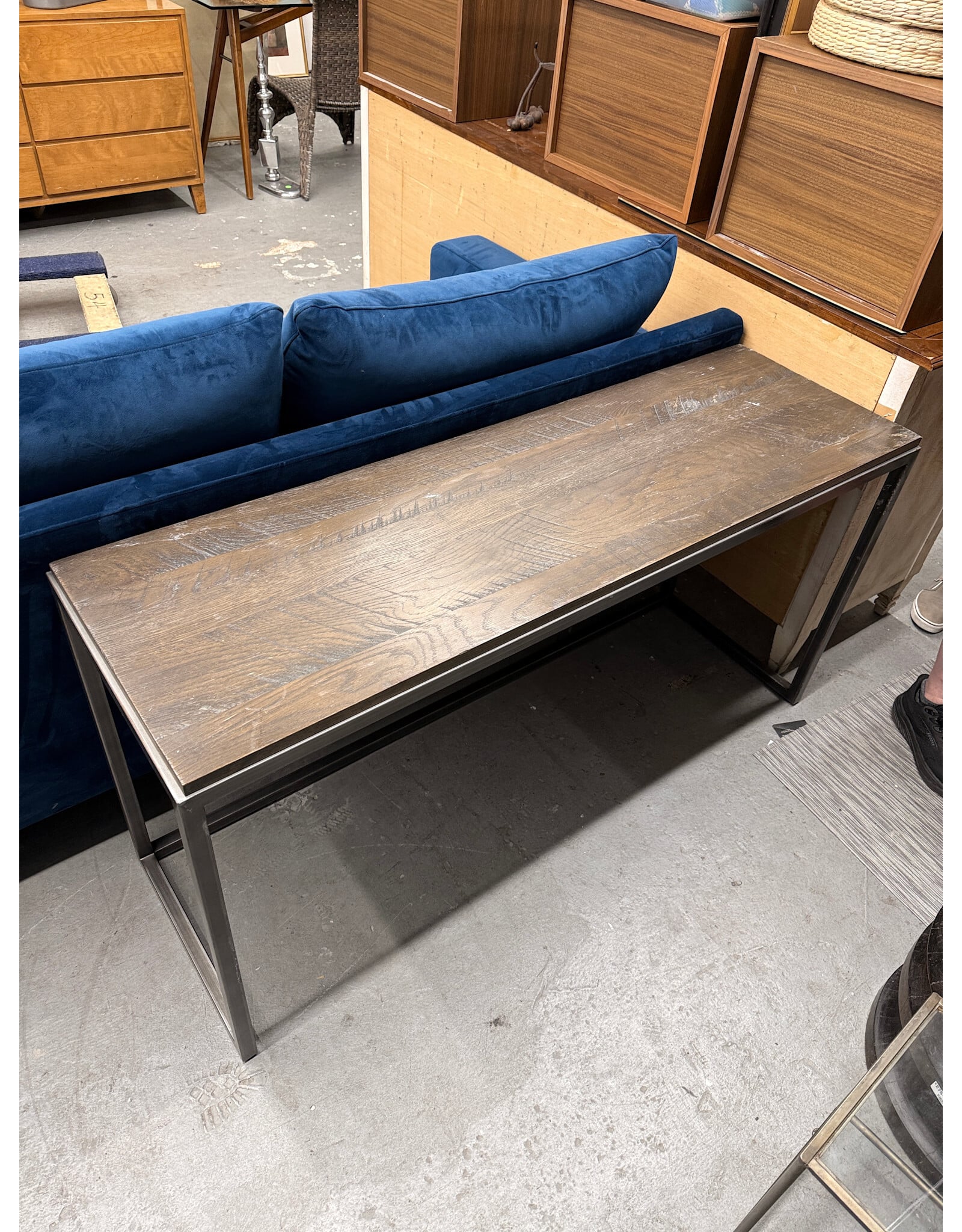 Ethan Allen Industrial Style Borough Console Table