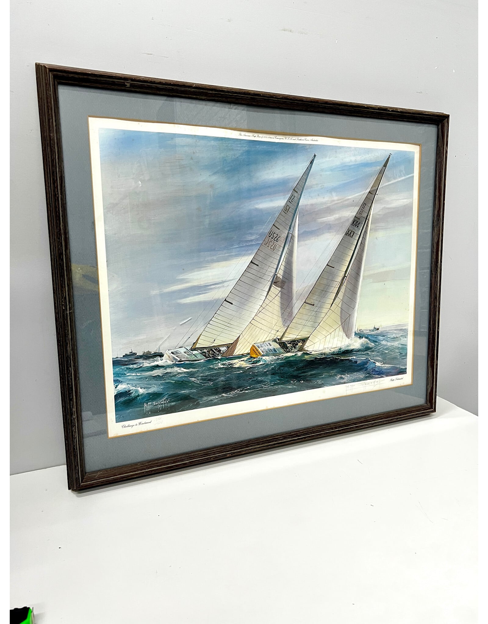 Challenge to Windward by Kipp Soldwedel, framed limited edition print