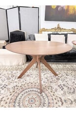 Mid-Century Modern Style Round Dining Table, Wood
