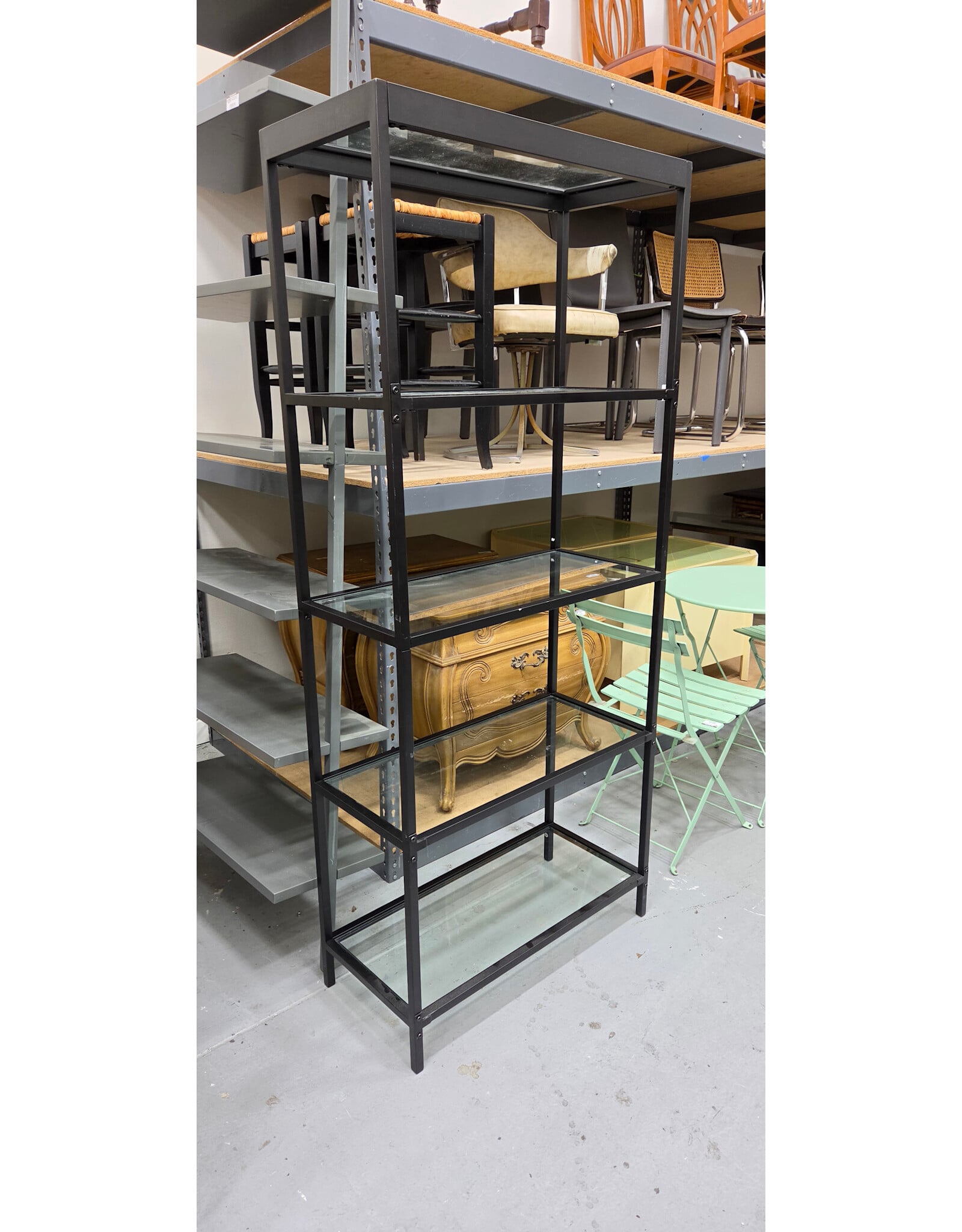 4 Metal & Glass Tier Shelf