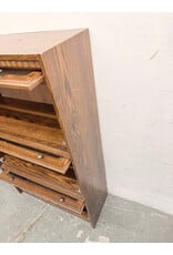 Vintage 3-Tier Barrister Bookcase, Featuring Front Lift Doors