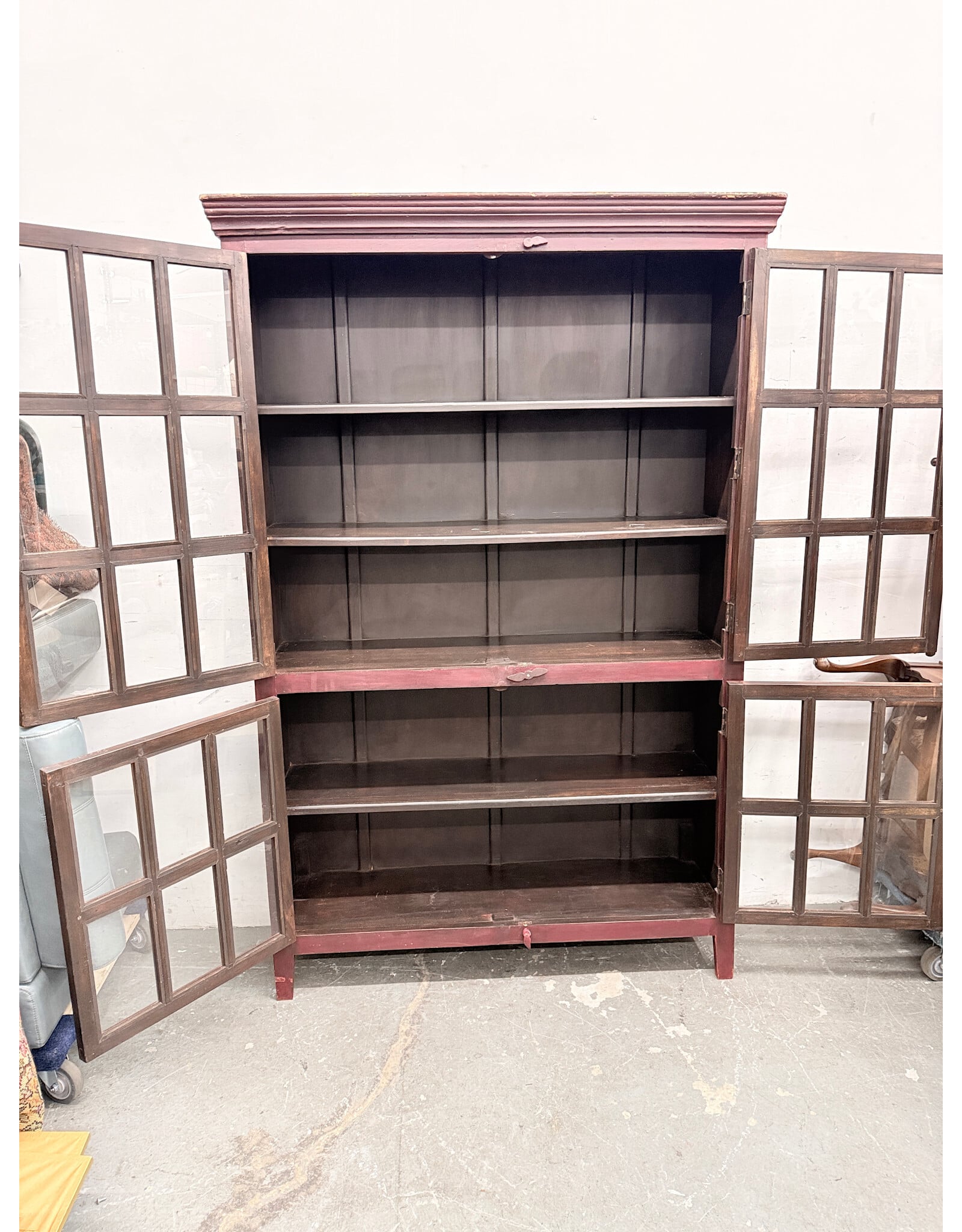 Rojo Hutch Tall Cabinet by Crate&Barrel in that Red