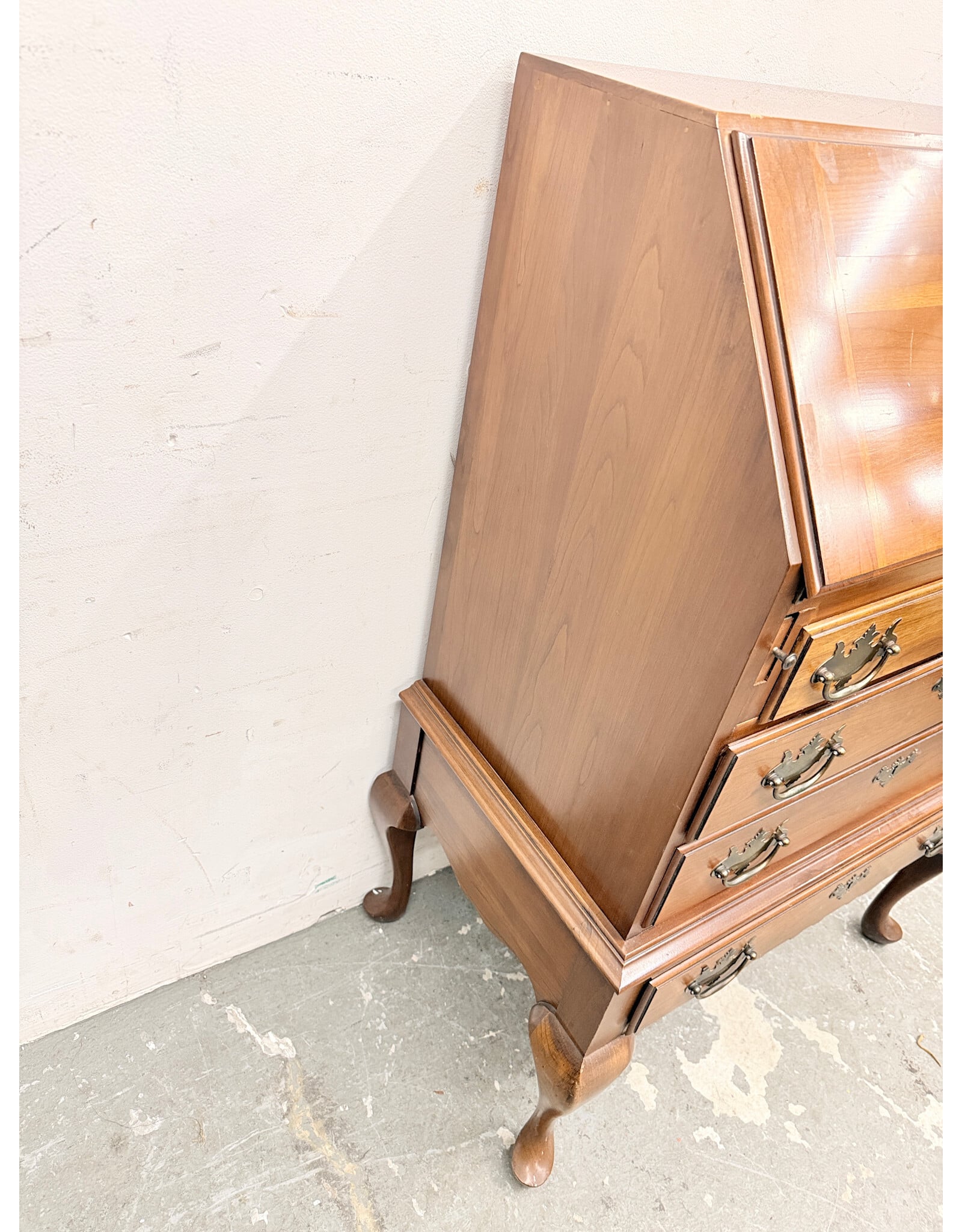 Stained Mahogany Slant Front Secretary Desk, Taylor Jamestown