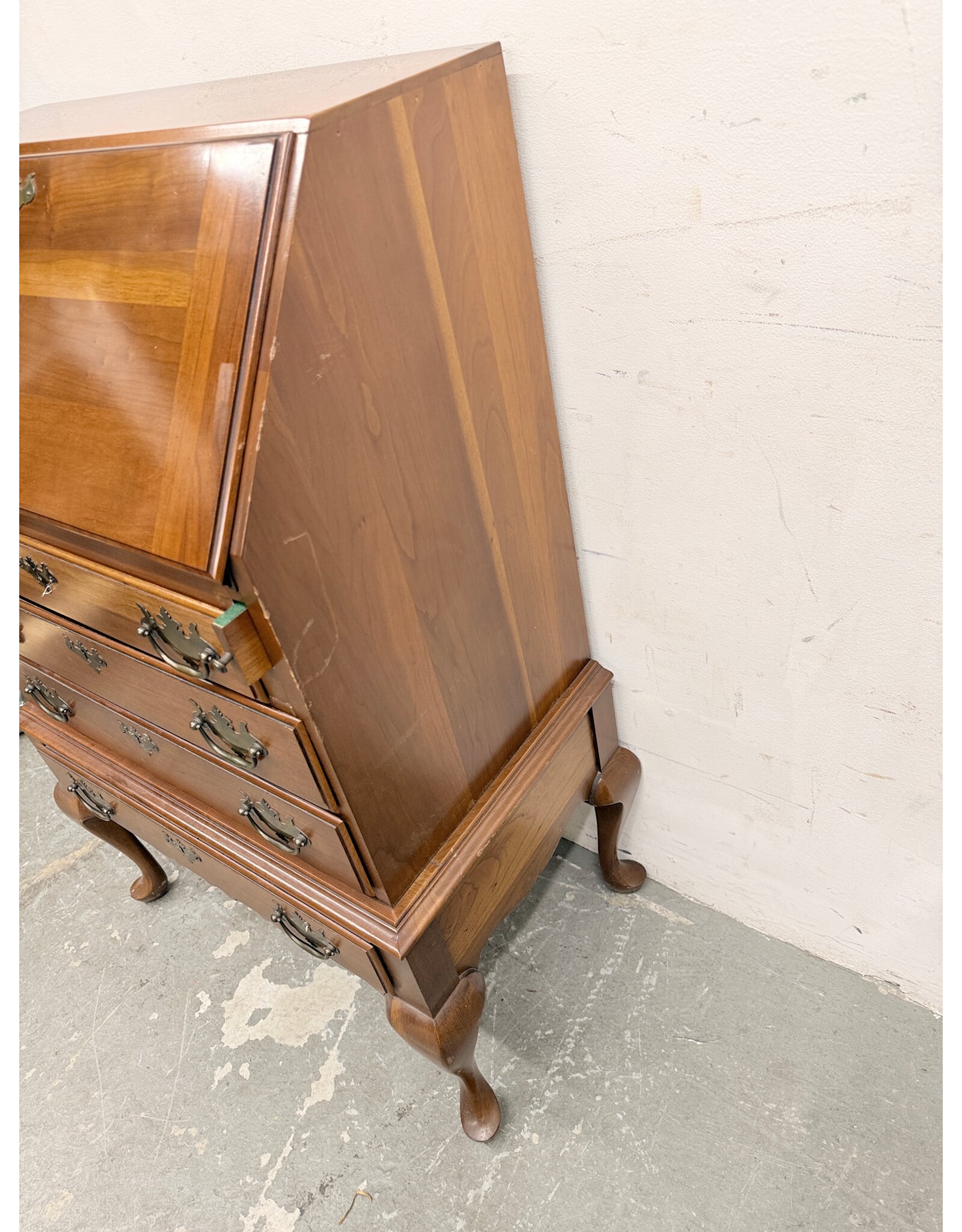 Stained Mahogany Slant Front Secretary Desk, Taylor Jamestown