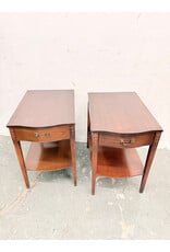 2-Tier Wooden Bedside Table with Drawer
