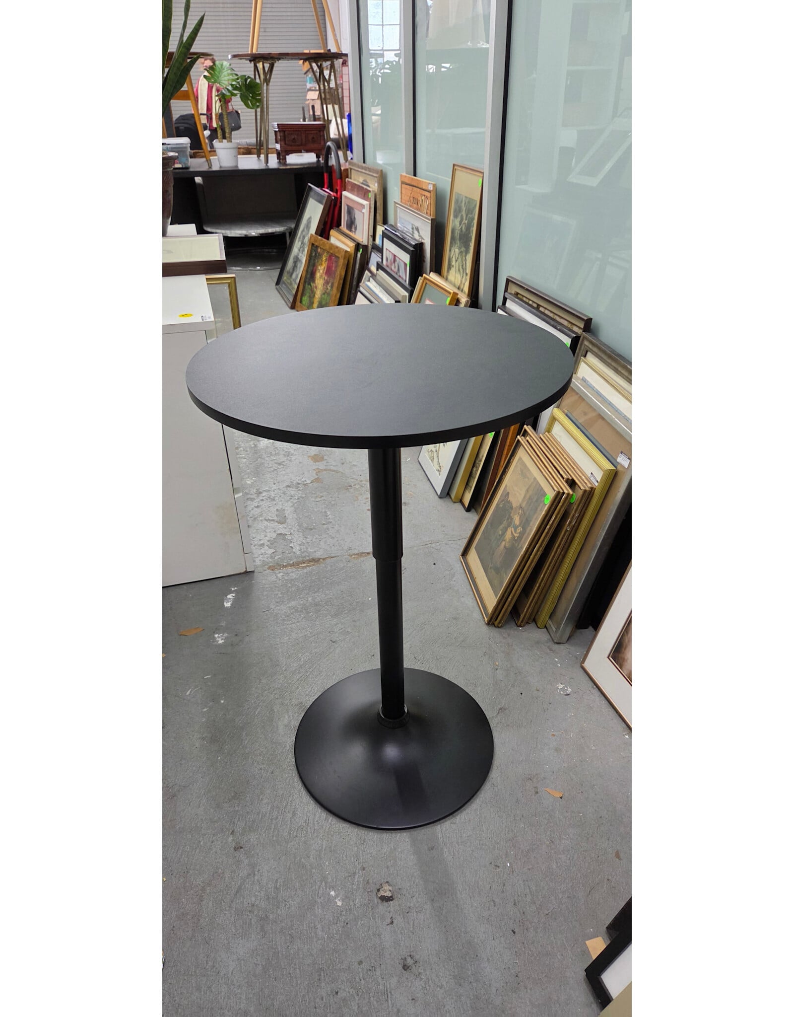 Black Round High Table