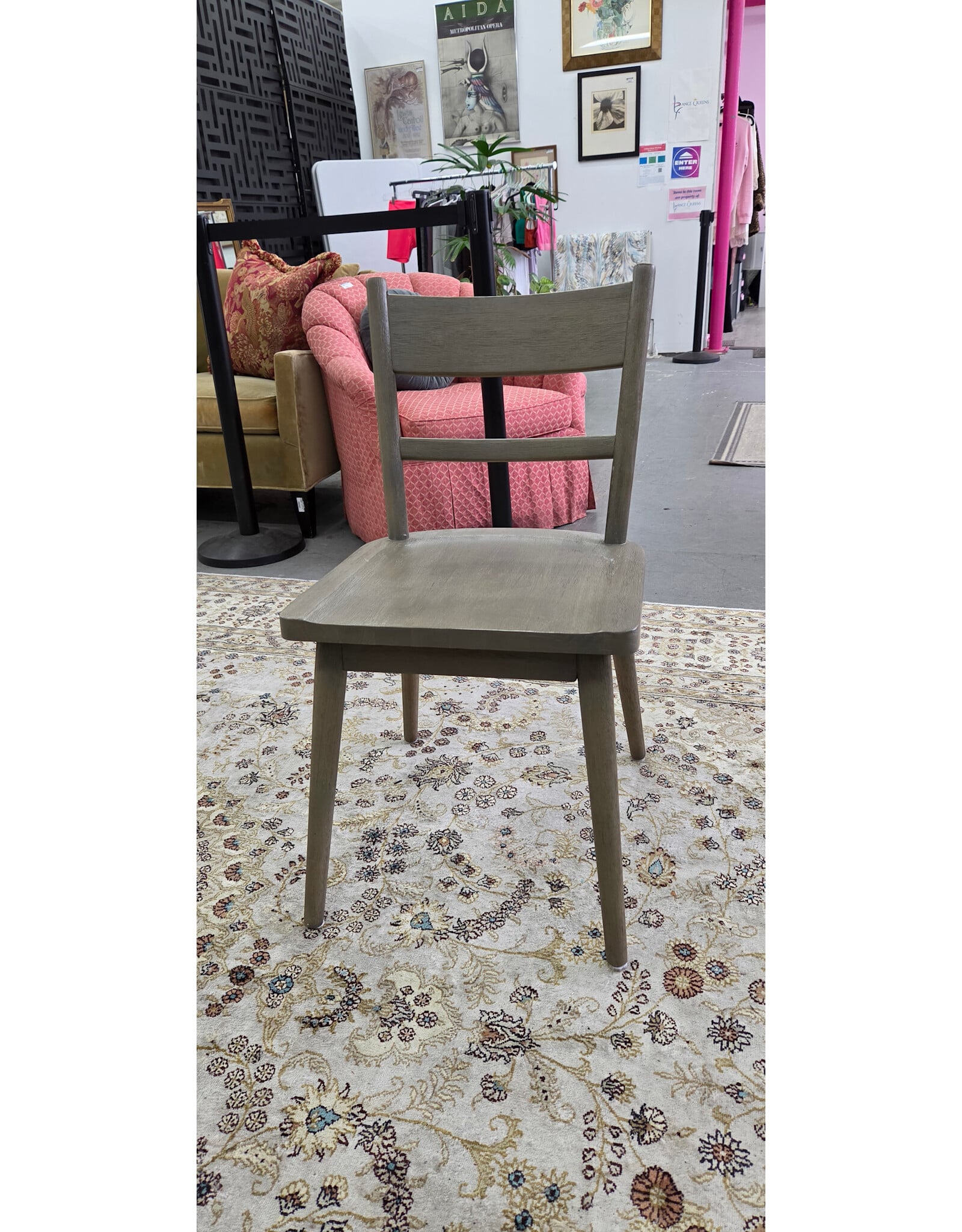 Arno Warm Grey Wood Dining Chair from Crate & Barrel