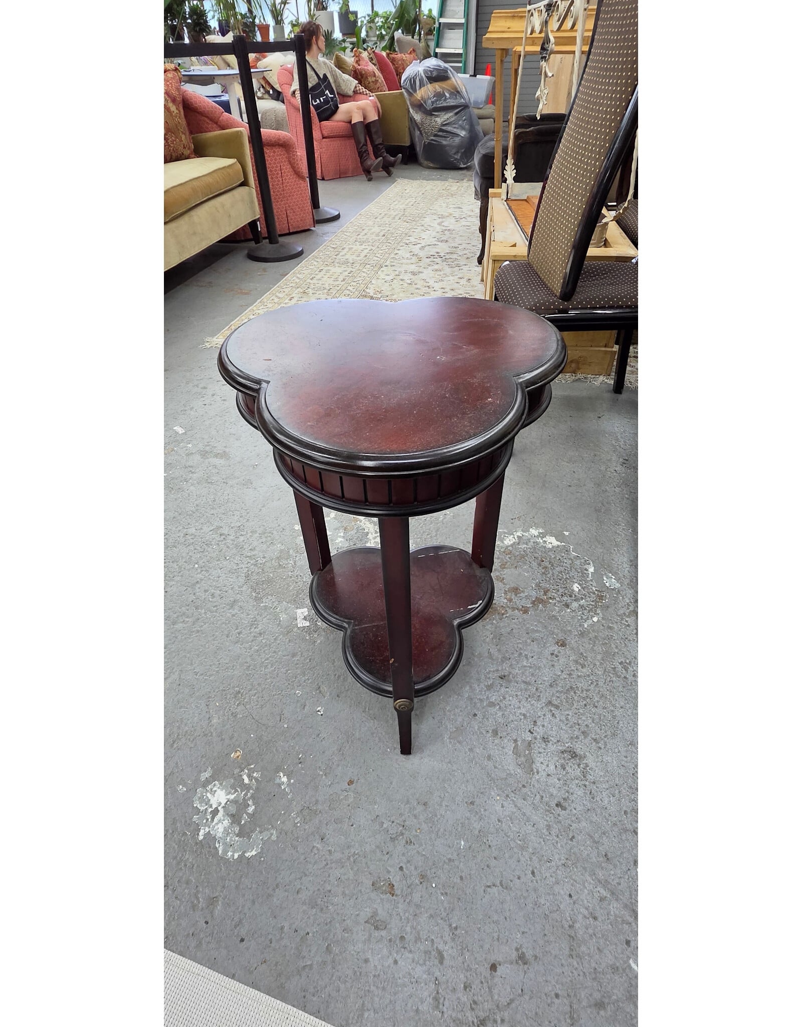 Mahagony Clover side table by Bombay Co