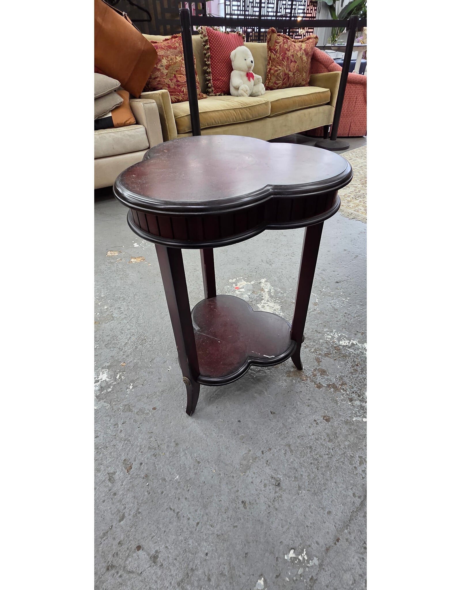 Mahagony Clover side table by Bombay Co