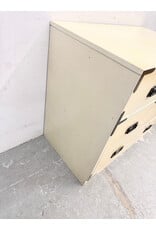 Mid-Century Style White Lacquer Campaign Chest of Drawers