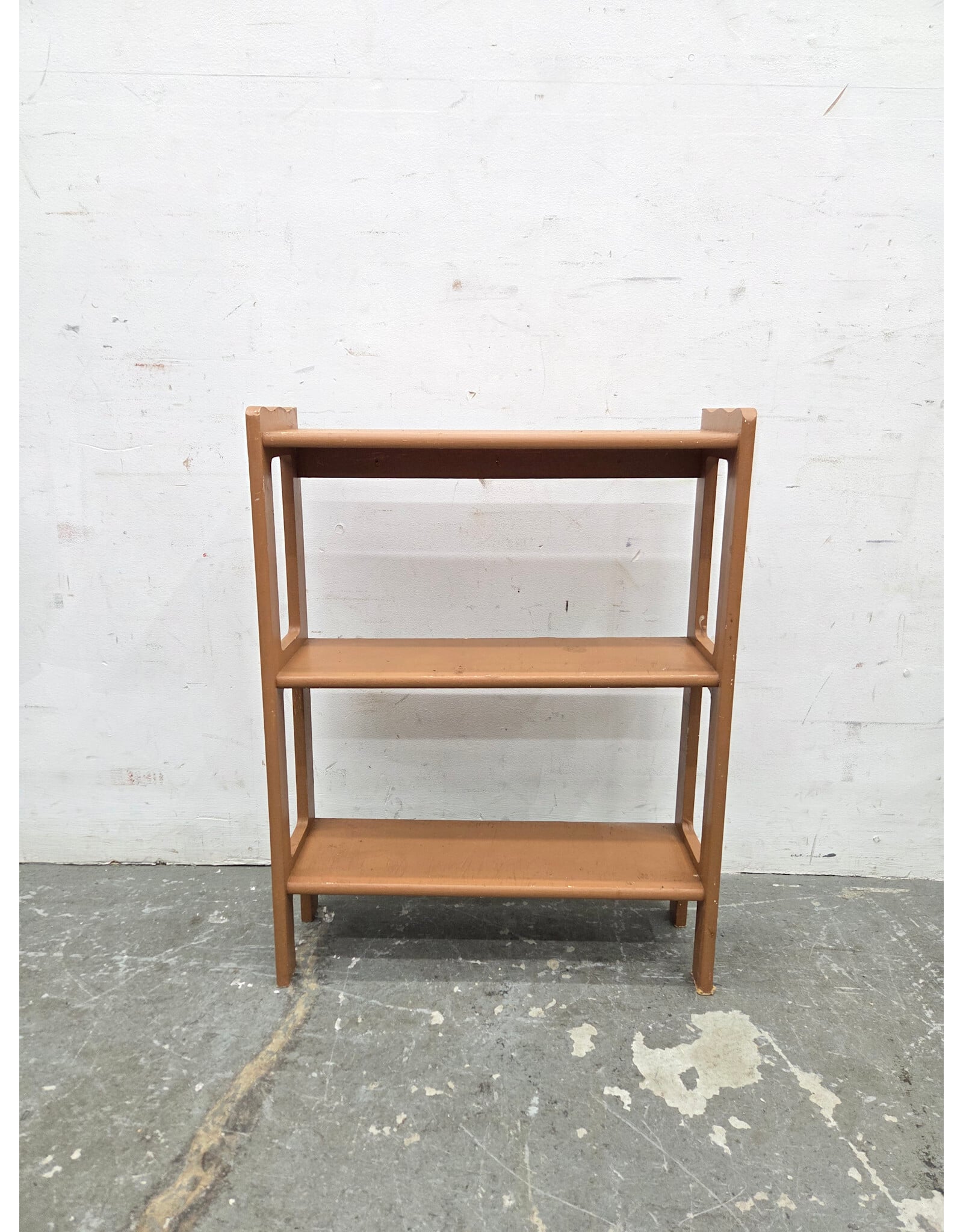 Vintage Brown Painted 3-tier Shelf