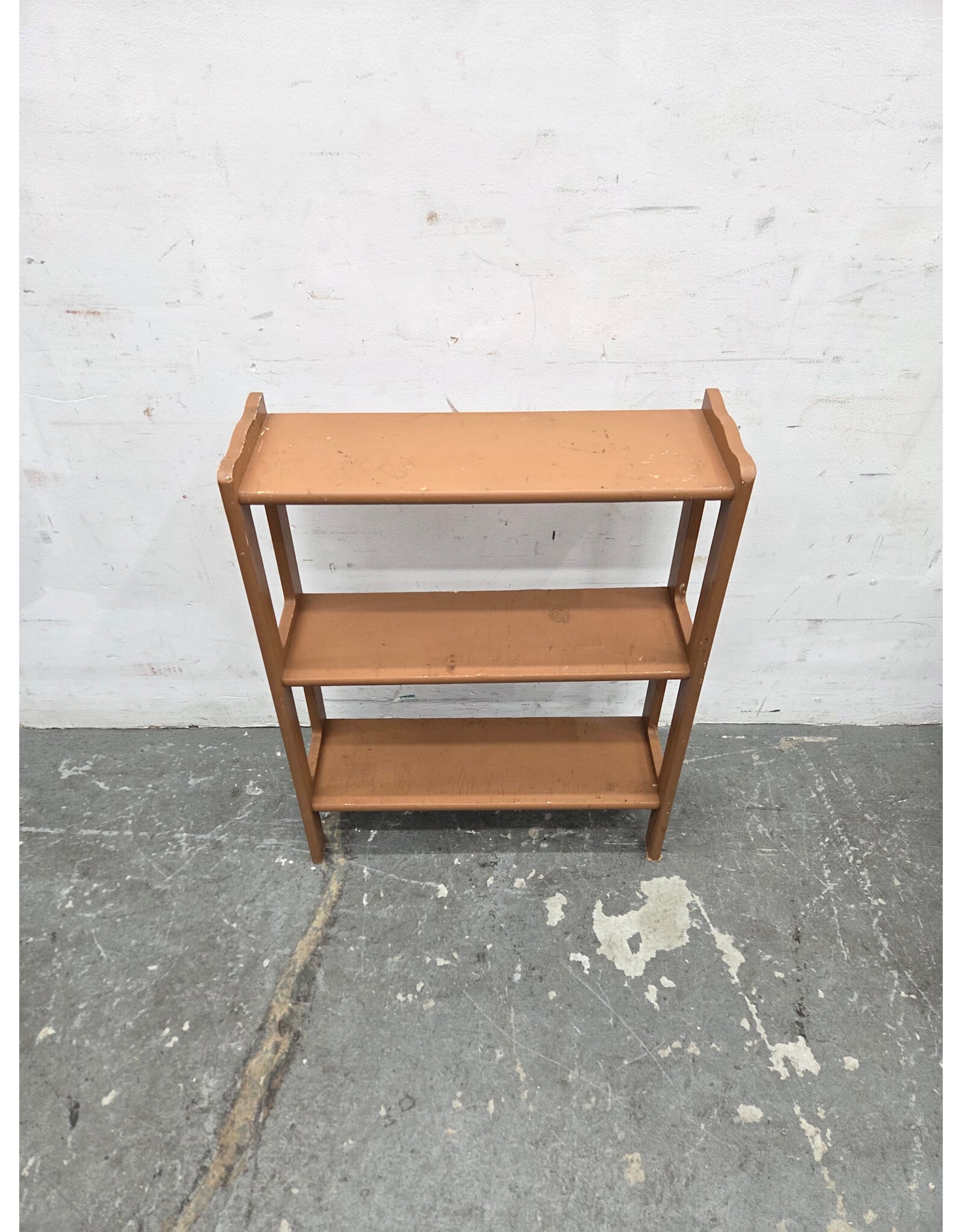 Vintage Brown Painted 3-tier Shelf