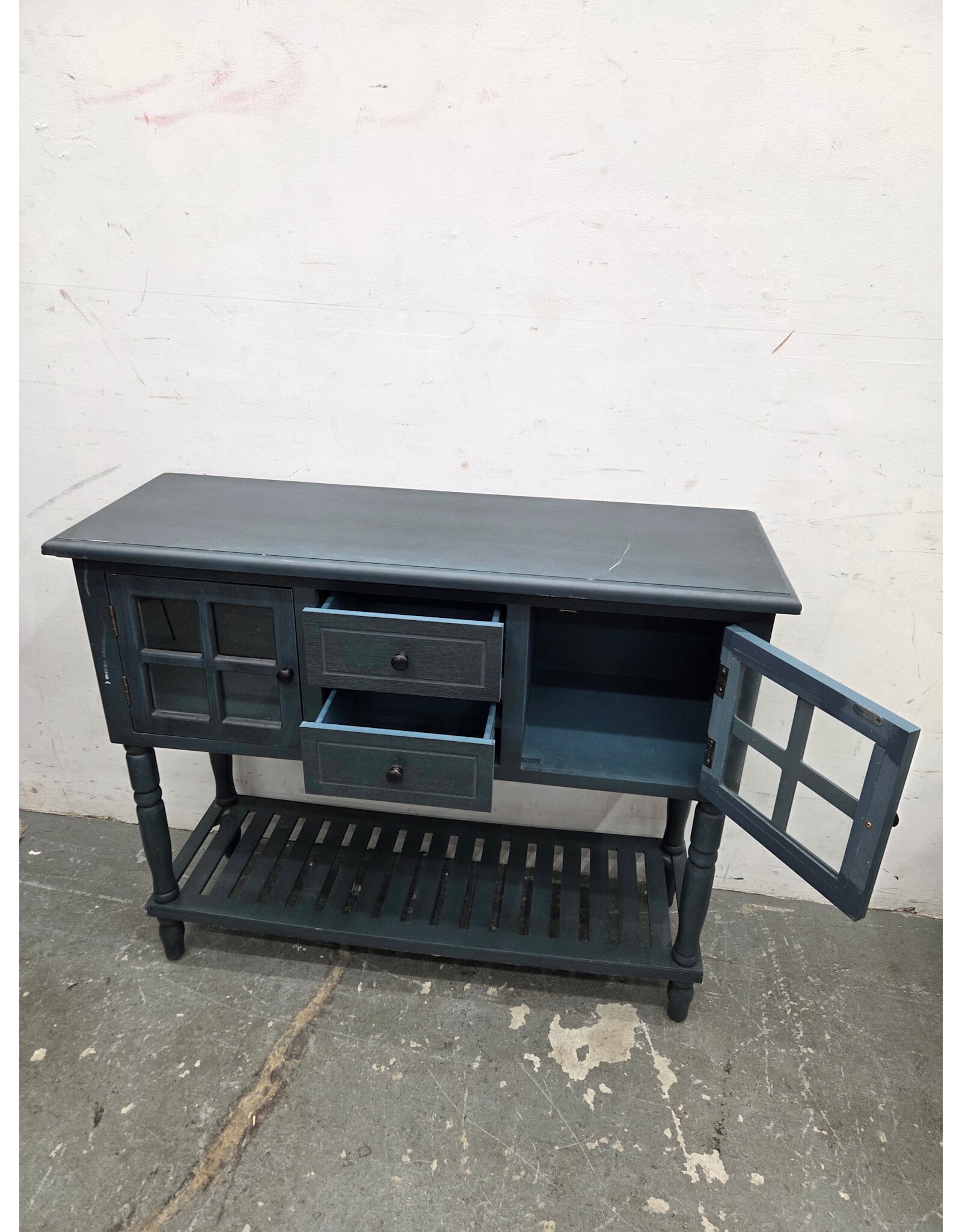 Farmhouse Blue Storage Console