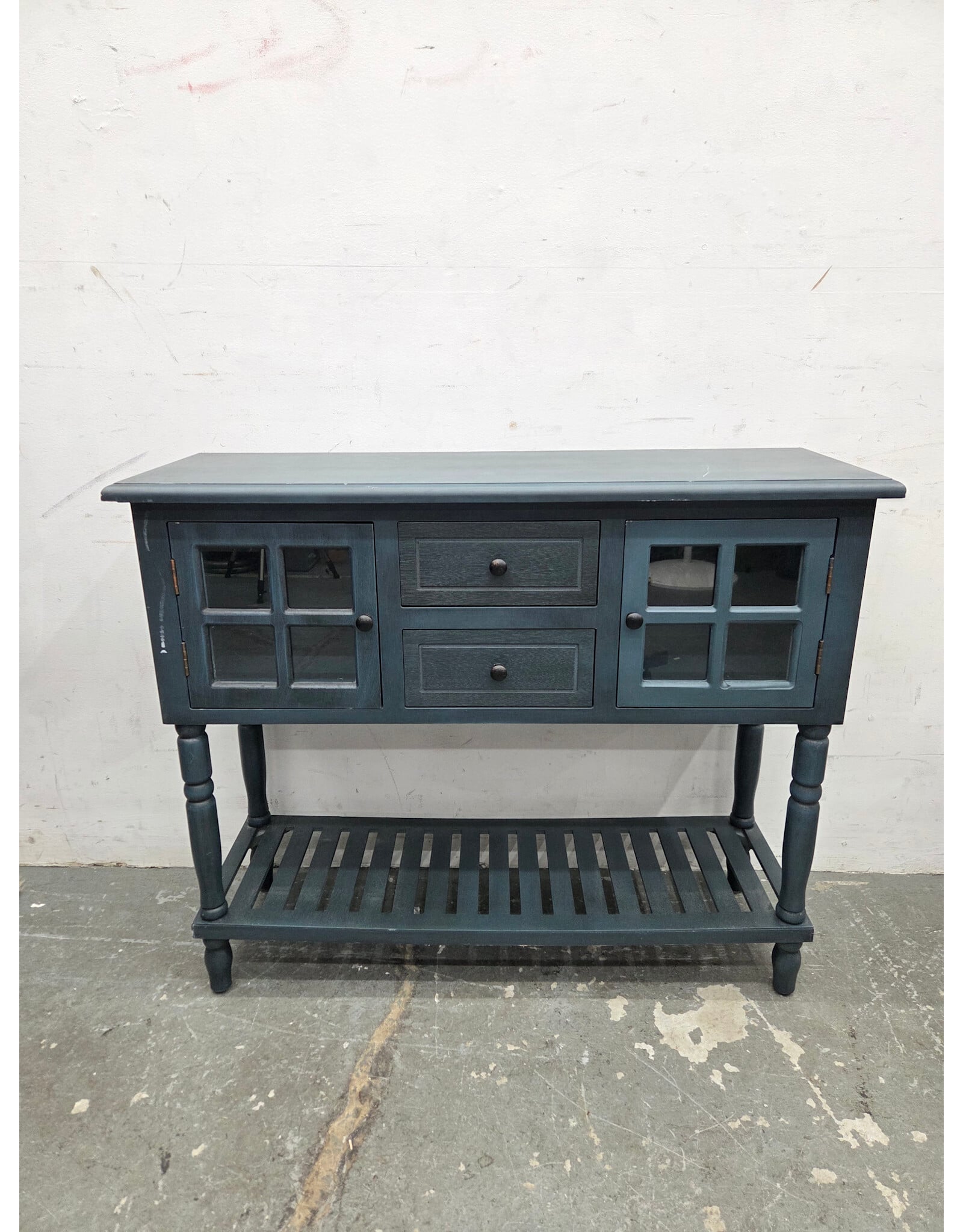 Farmhouse Blue Storage Console
