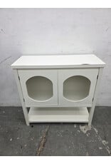 White 2-Door Storage Console - AS IS