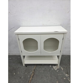 White 2-Door Storage Console - AS IS