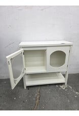 White 2-Door Storage Console - AS IS