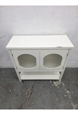 White 2-Door Storage Console - AS IS
