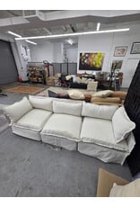 Beige Modular 3-Piece Sectional Sofa - AS IS