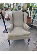 Vintage Armchair with Ottoman