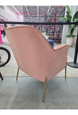Modern Pink Velvet Accent Chair