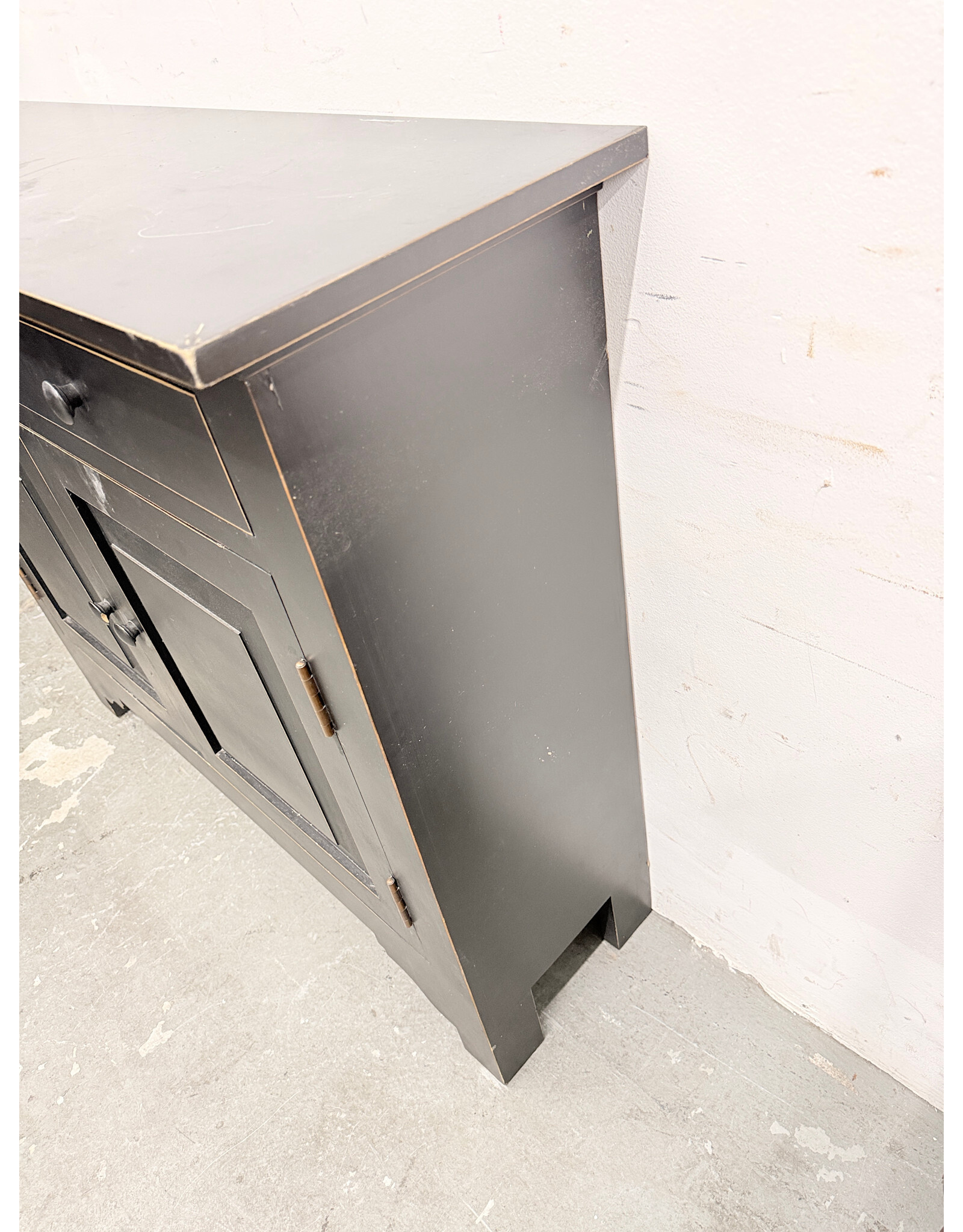 Modern Black Wooden Accent/Entryway Cabinet