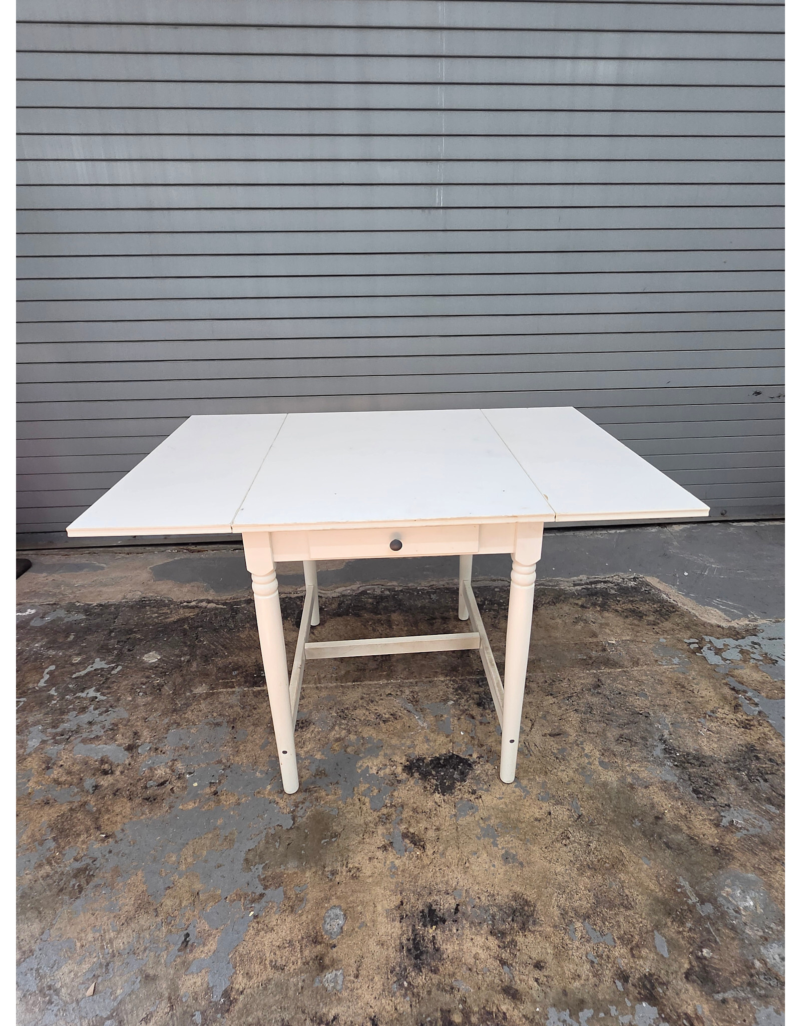 White Ikea Drop Leaf Table
