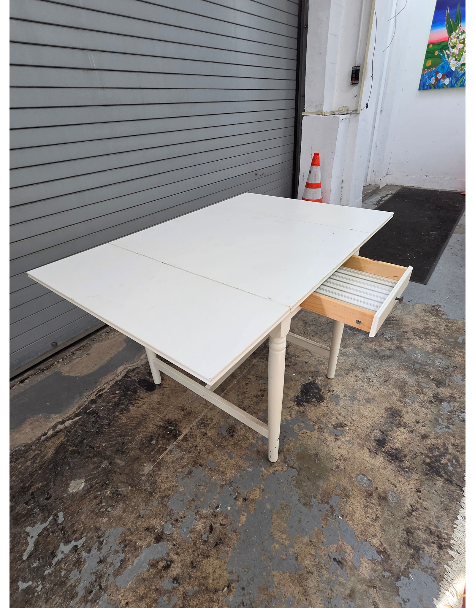 White Ikea Drop Leaf Table