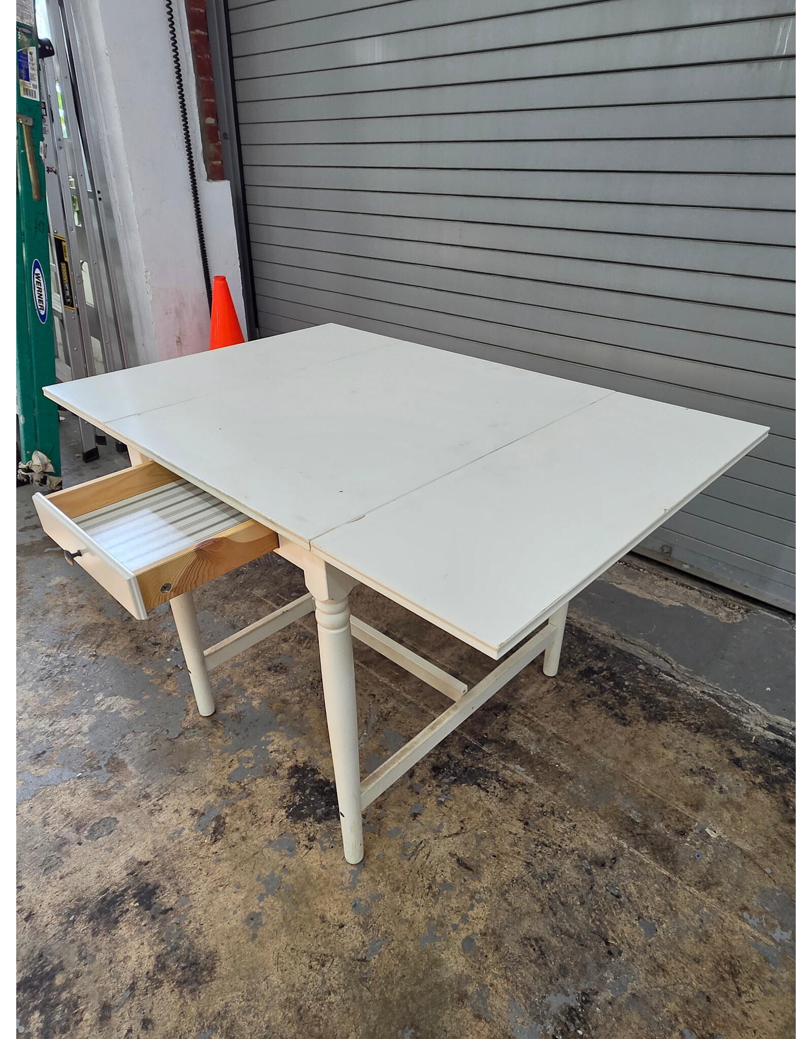 White Ikea Drop Leaf Table