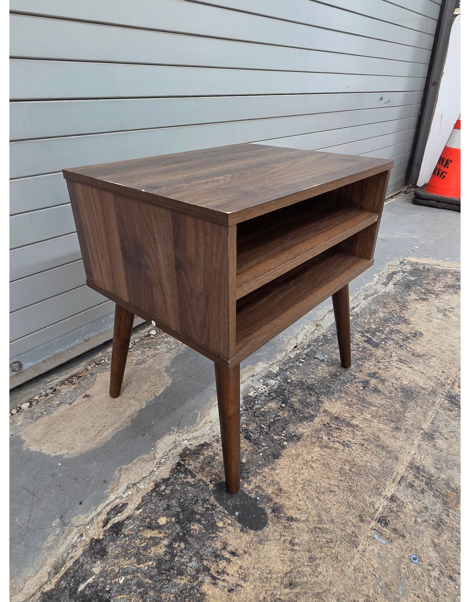 Mid-Century Modern Open Shelf Nightstand by Boyd Sleep Ragusa