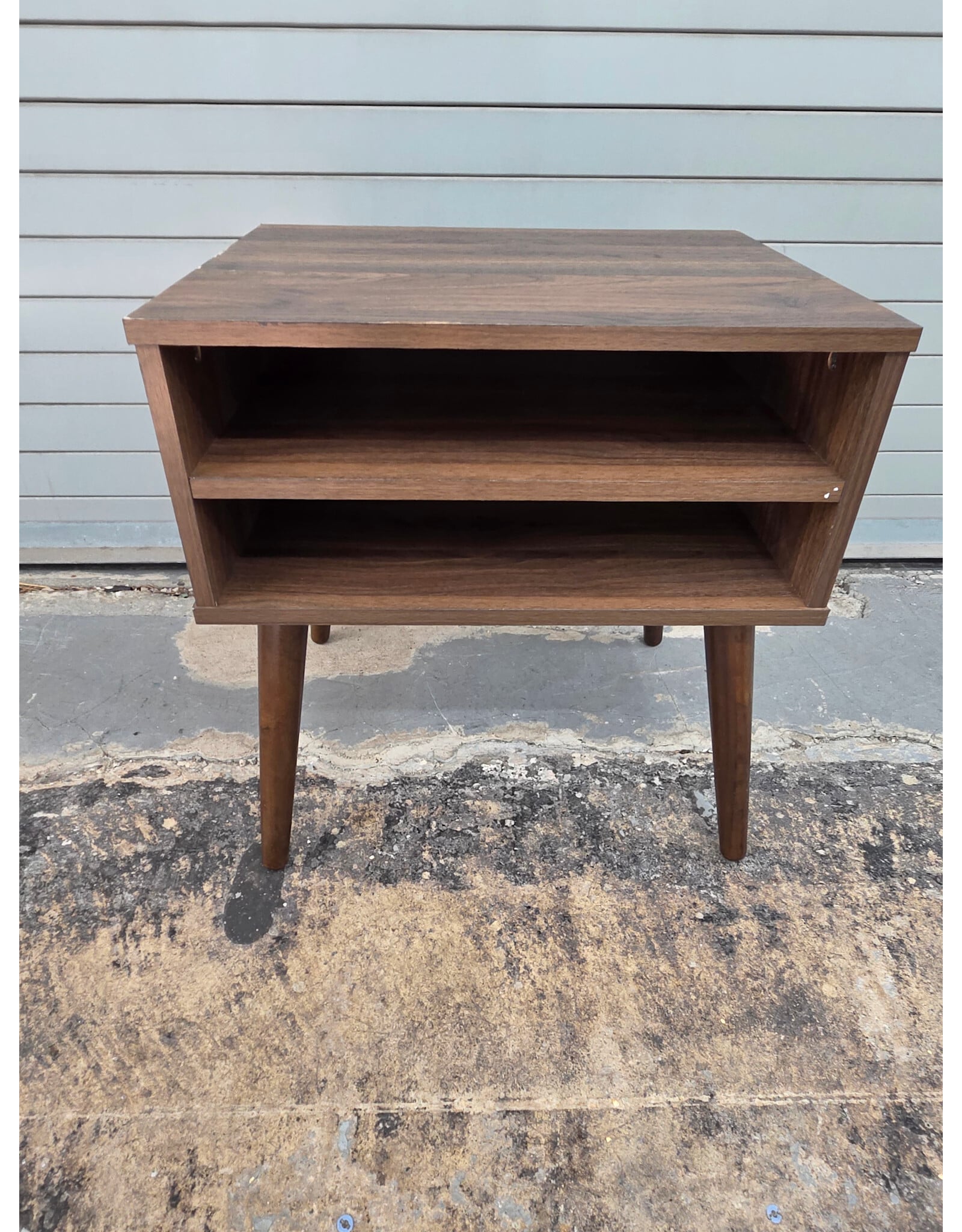 Mid-Century Modern Open Shelf Nightstand by Boyd Sleep Ragusa